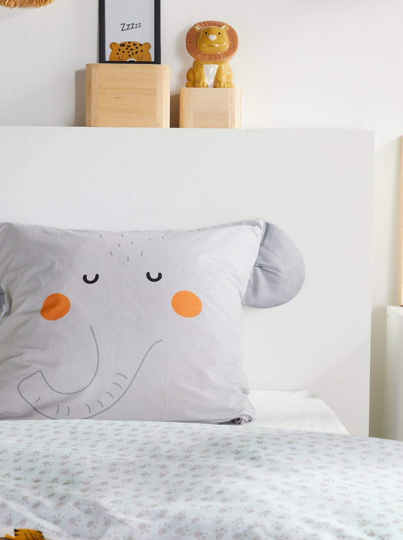 Completo letto animato Elefante - 1 persona Grigio - Kiabi