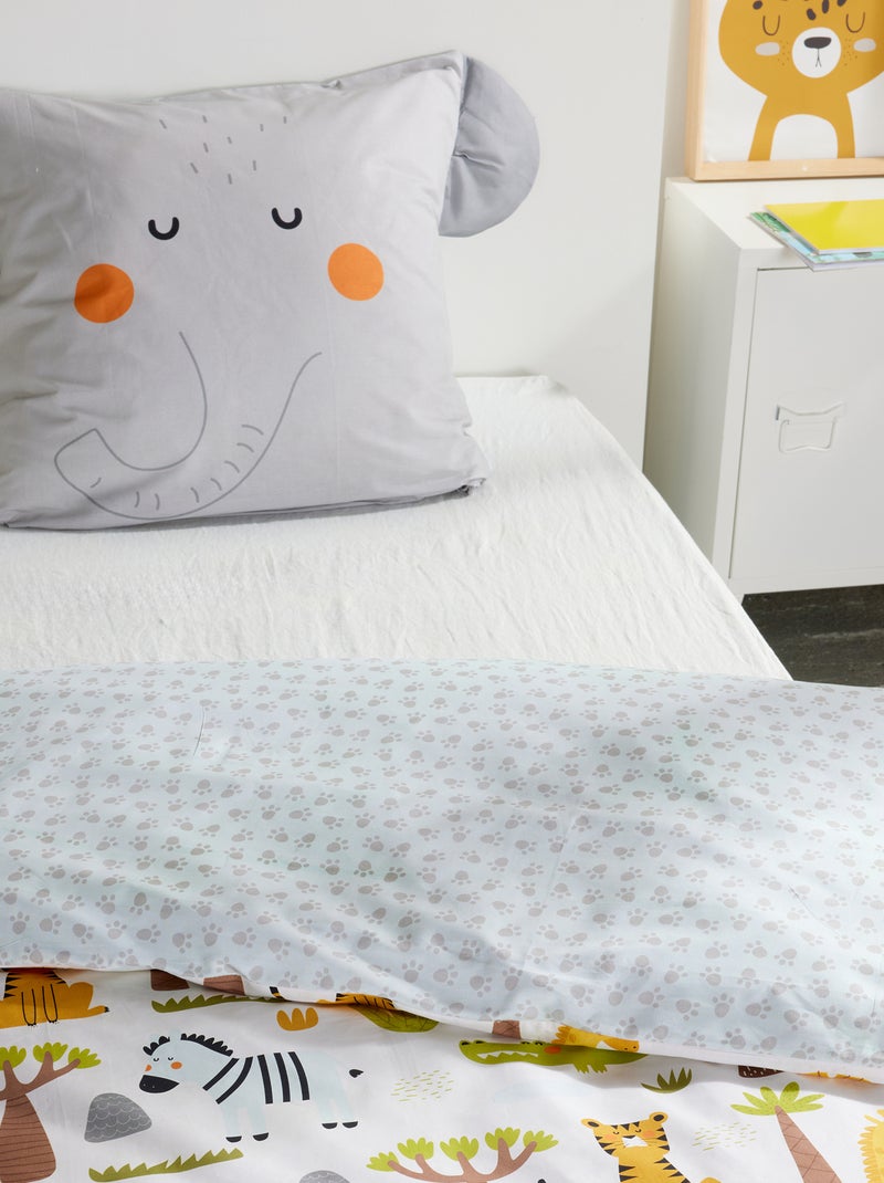 Completo letto animato Elefante - 1 persona Grigio - Kiabi