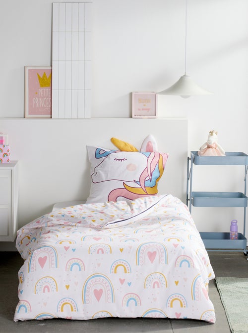 Completo letto animato Unicorno - 1 persona - Kiabi