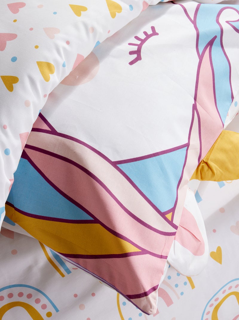 Completo letto animato Unicorno - 1 persona Rosa - Kiabi