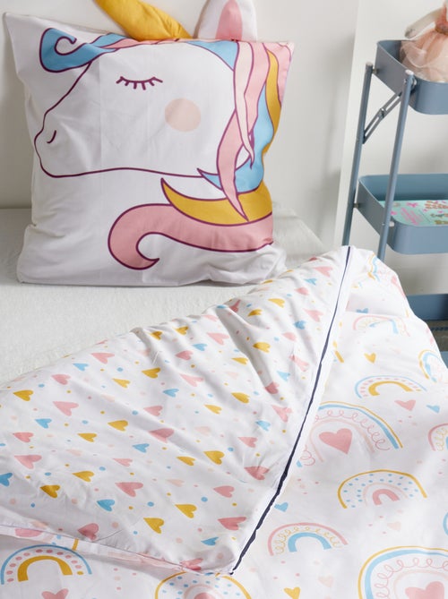 Completo letto animato Unicorno - 1 persona - Kiabi