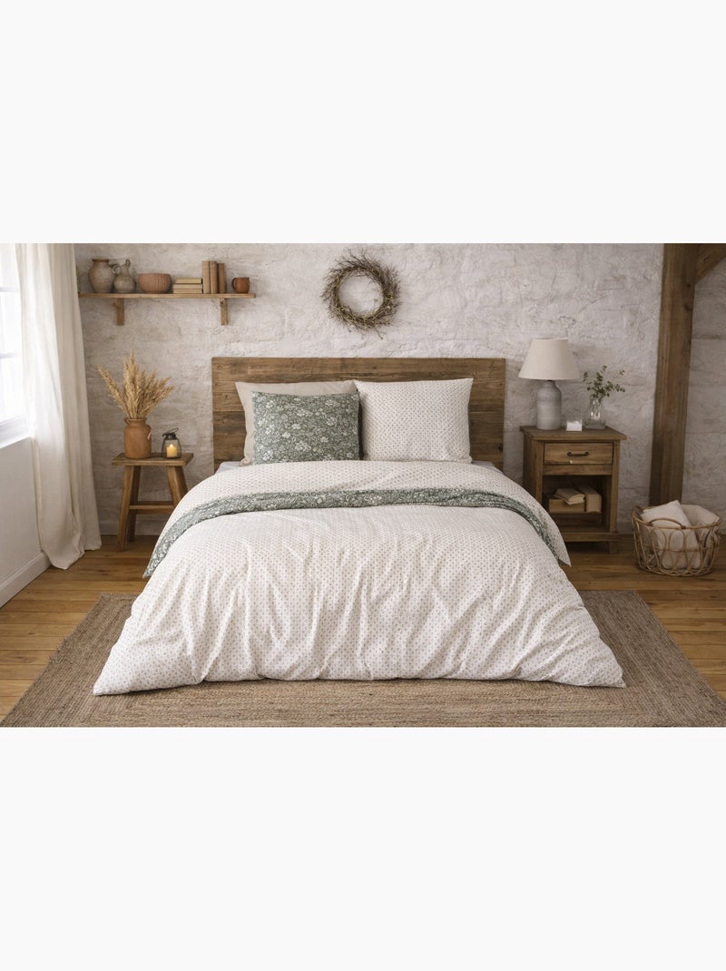 Completo letto armonia reversibile Verde - Kiabi