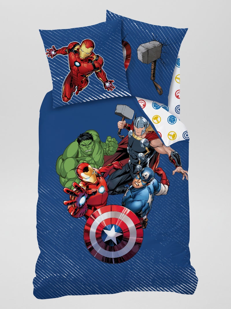 Completo letto 'Avengers' - 1 piazza BLU - Kiabi