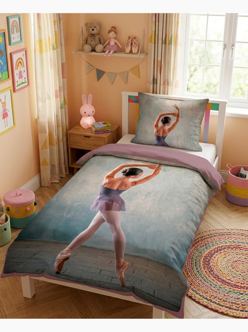 Completo Letto Ballerina Danzatrice, 100% Cotone Oeko-Tex, Stampato Reversibile, Letto 1 piazza - Kiabi