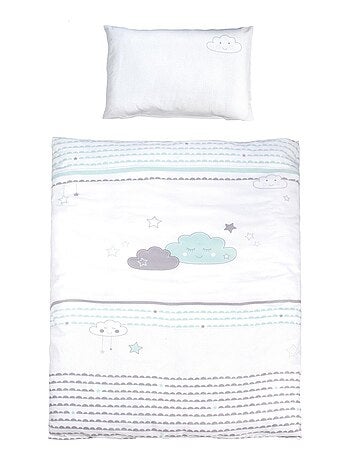 Completo letto bambini – copripiumino + federa in cotone "Roba Happy Cloud