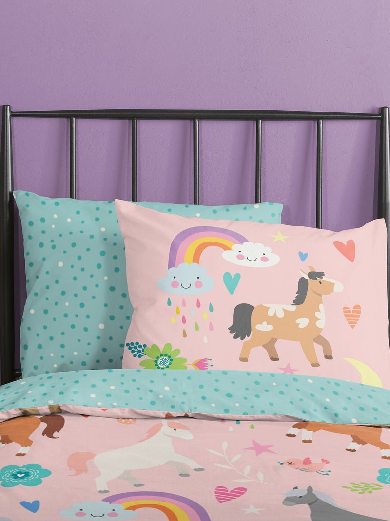 Completo letto bambino 'arcobaleno' rosa - Kiabi