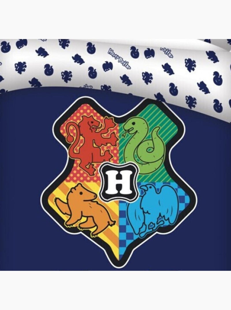 Completo Letto Bambino Cotone Reversibile Emblema Hogwarts Multicolore - Kiabi