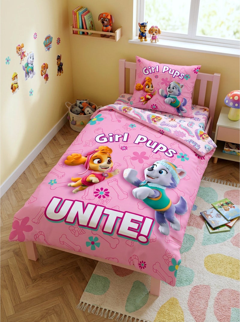 Completo Letto Bambino Cotone Reversibile Rosa - Kiabi