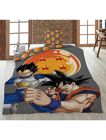 Completo Letto Bambino Dragon Ball Z Policotone Stampato Reversibile 1 piazza, SON GOKU