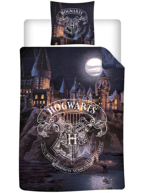 Completo Letto Bambino Harry Potter Policotone Stampato Reversibile Singolo, Hogwarts - Kiabi Completo Letto Bambino Harry Potter Policotone Stampato Reversibile Singolo, Hogwarts - Kiabi