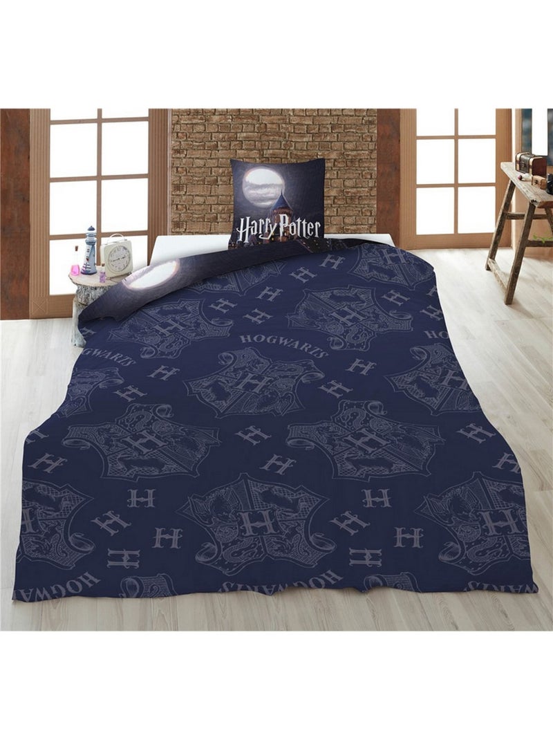 Completo Letto Bambino Harry Potter Policotone Stampato Reversibile Singolo, Hogwarts Multicolore - Kiabi