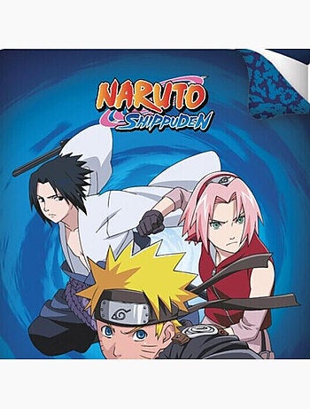 Completo letto bambino in cotone reversibile Naruto e Sakura