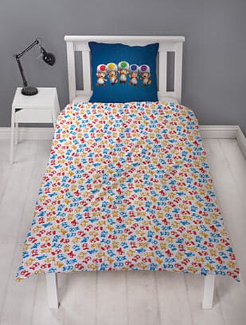 Completo Letto Bambino Mario, Microfibra Oeko?Tex, Reversibile, 1 piazza, Principessa Peach