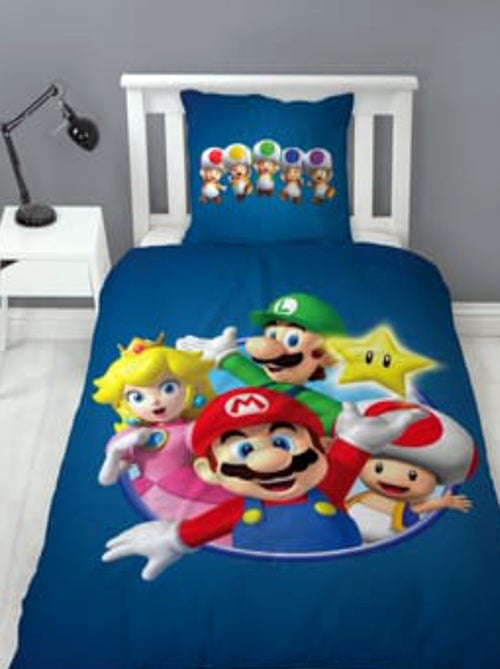 Completo Letto Bambino Mario, Microfibra Oeko?Tex, Reversibile, 1 piazza, Principessa Peach - Kiabi Completo Letto Bambino Mario, Microfibra Oeko?Tex, Reversibile, 1 piazza, Principessa Peach - Kiabi
