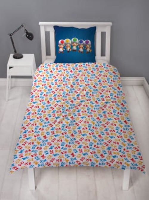 Completo Letto Bambino Mario, Microfibra Oeko?Tex, Reversibile, 1 piazza, Principessa Peach - Kiabi Completo Letto Bambino Mario, Microfibra Oeko?Tex, Reversibile, 1 piazza, Principessa Peach - Kiabi