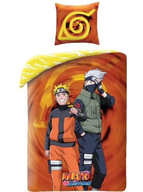 Completo Letto Bambino Naruto, Microfibra Oeko-Tex, Stampa Reversibile, Singolo, KAKASHI - Kiabi