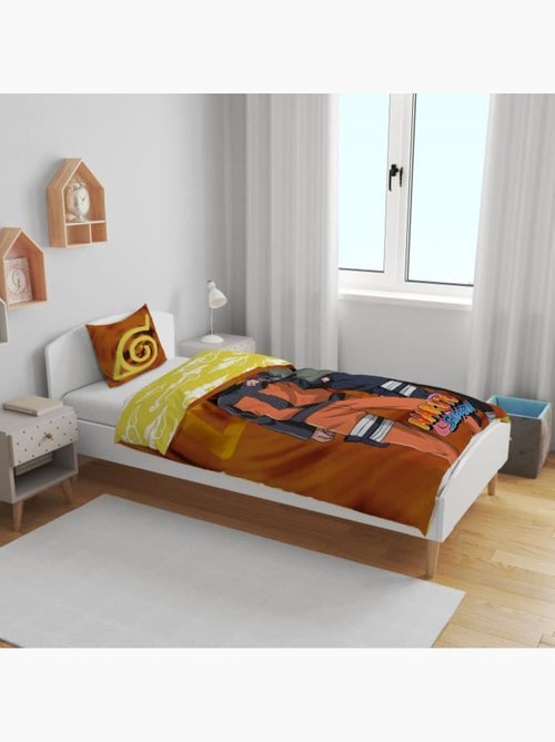 Completo Letto Bambino Naruto, Microfibra Oeko-Tex, Stampa Reversibile, Singolo, KAKASHI - Kiabi