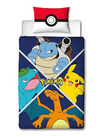 Completo Letto Bambino Pokémon, Microfibra Oeko-Tex, Reversibile, Letto 1 piazza, EVOLUTION