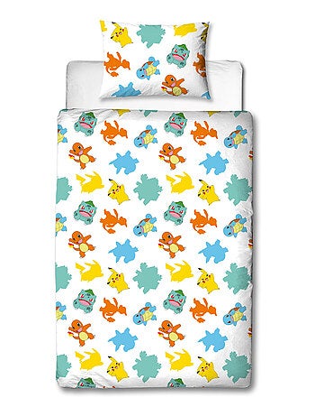 Completo Letto Bambino Pokémon, Microfibra Oeko-Tex, Reversibile, Letto 1 piazza, EVOLUTION