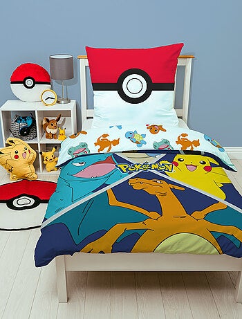 Completo Letto Bambino Pokémon, Microfibra Oeko-Tex, Reversibile, Letto 1 piazza, EVOLUTION