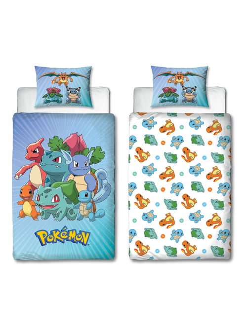 Completo Letto Bambino Pokémon, Microfibra Oeko?Tex, Stampa Reversibile, Singolo, STARTER - Kiabi Completo Letto Bambino Pokémon, Microfibra Oeko?Tex, Stampa Reversibile, Singolo, STARTER - Kiabi