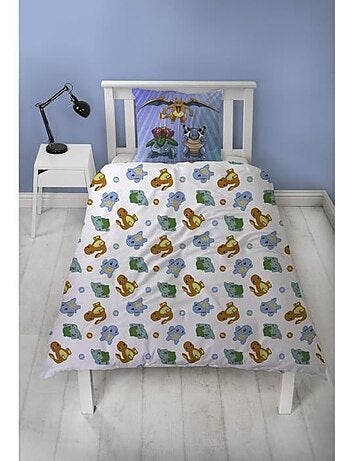 Completo Letto Bambino Pok?mon, Microfibra Oeko?Tex, Stampa Reversibile, Singolo, STARTER