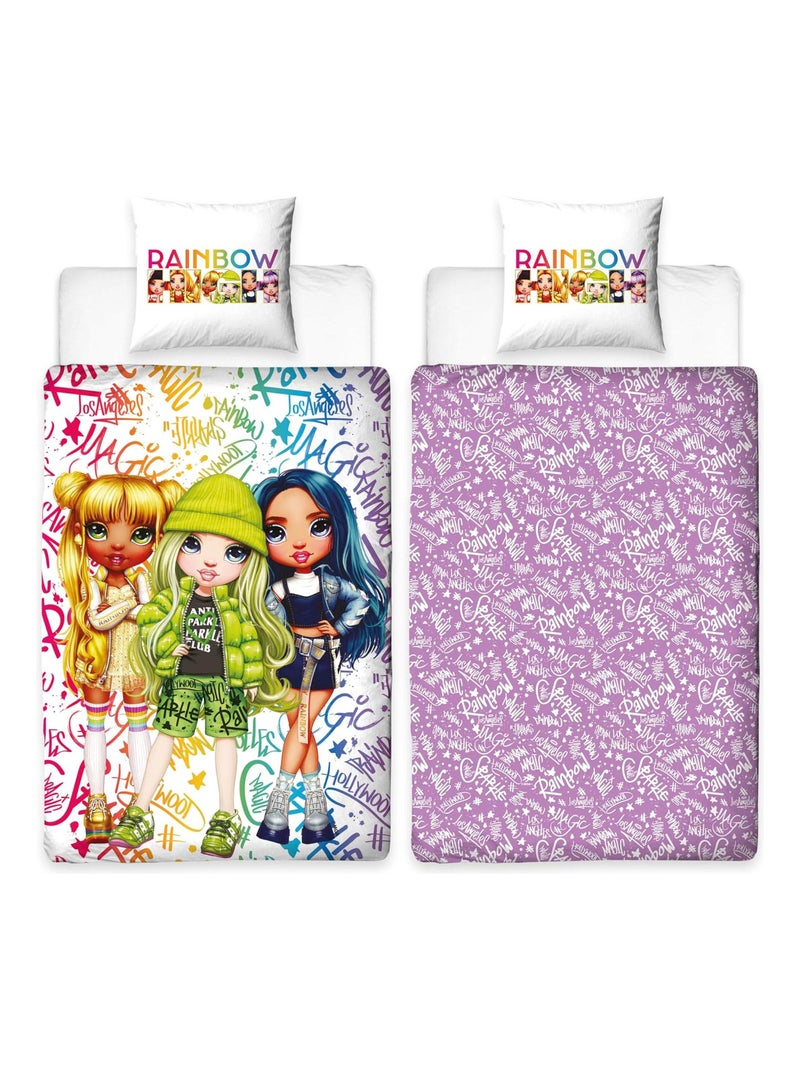 Completo letto bambino Rainbow High Jade, Sunny e Skyler Rosa - Kiabi