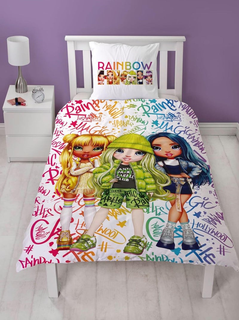 Completo letto bambino Rainbow High Jade, Sunny e Skyler Rosa - Kiabi