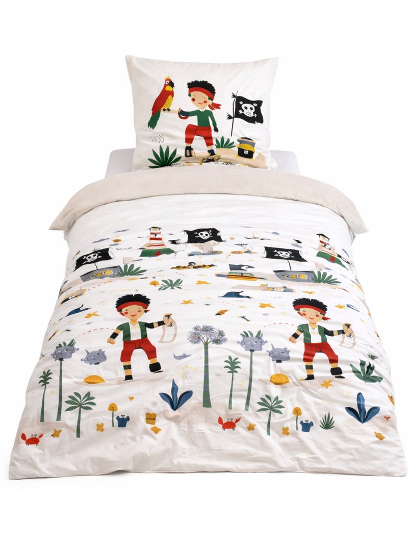 Completo letto bambino reversibile pirata Multicolore - Kiabi
