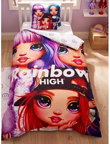 Completo Letto Bambino Reversibile Rainbow High Faces