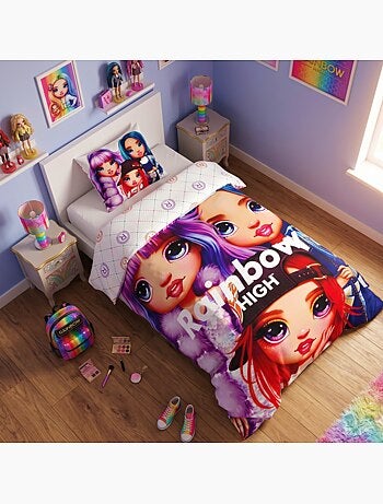 Completo Letto Bambino Reversibile Rainbow High Faces