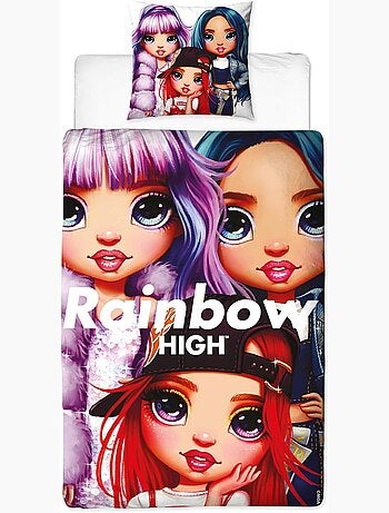 Completo Letto Bambino Reversibile Rainbow High Faces