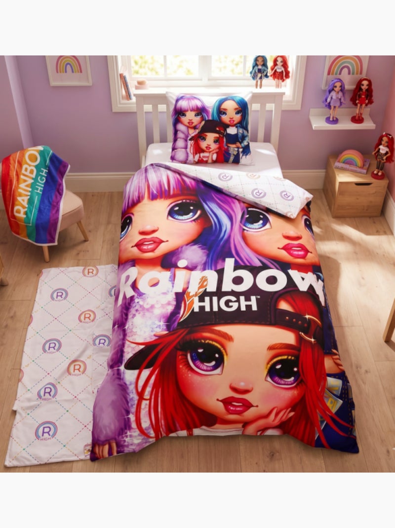 Completo Letto Bambino Reversibile Rainbow High Faces Rosa - Kiabi