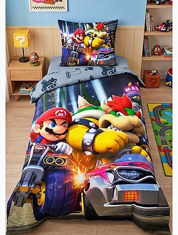 Completo Letto Bambino Stampato Reversibile Mario KART