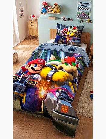 Completo Letto Bambino Stampato Reversibile Mario KART