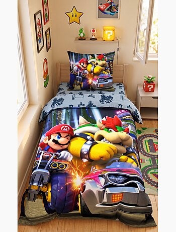 Completo Letto Bambino Stampato Reversibile Mario KART