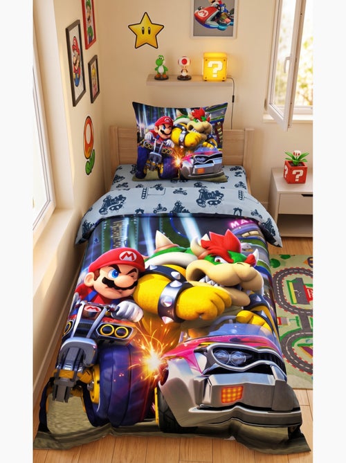 Completo Letto Bambino Stampato Reversibile Mario KART - Kiabi Completo Letto Bambino Stampato Reversibile Mario KART - Kiabi