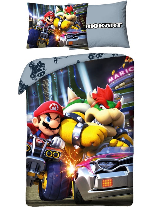Completo Letto Bambino Stampato Reversibile Mario KART - Kiabi Completo Letto Bambino Stampato Reversibile Mario KART - Kiabi