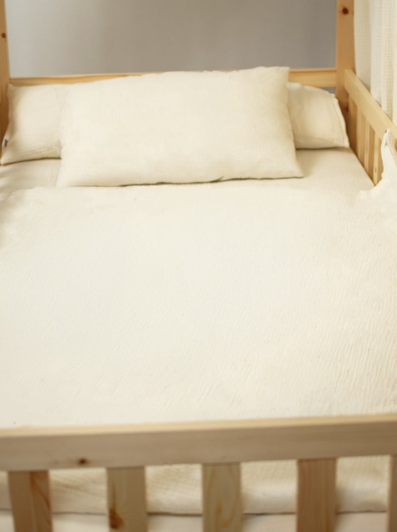 Completo letto bebè garza cotone | sevira kids | sevira kids Ecru - Kiabi