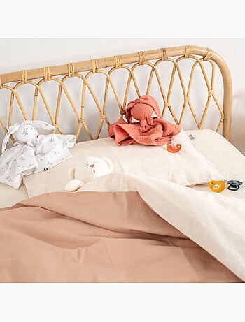 Completo letto bebè reversibile lino | SEVIRA KIDS