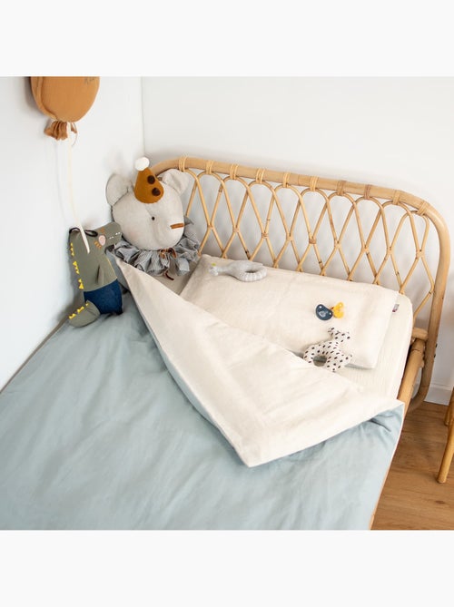 Completo letto bebè reversibile lino | SEVIRA KIDS - Kiabi
