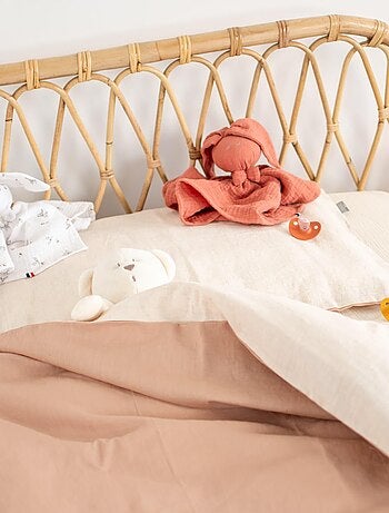 Completo letto bebè reversibile lino | SEVIRA KIDS