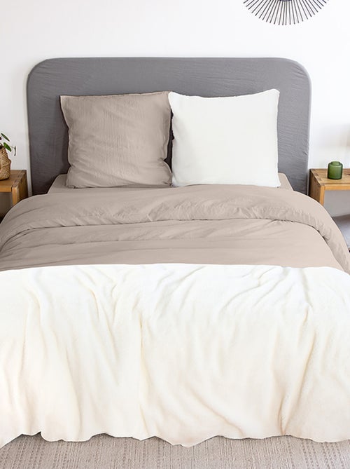 Completo letto bicolore - 2 piazze - Kiabi