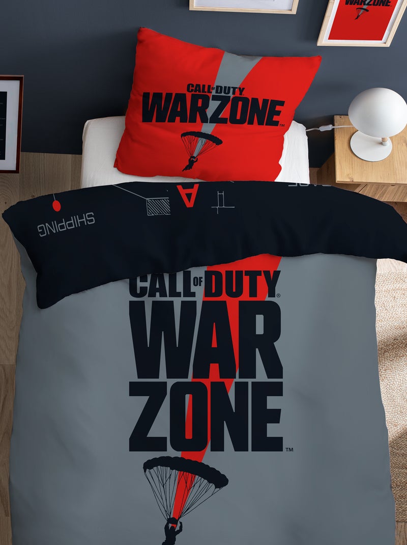 Completo letto 'Call of Duty' - 1 piazza grigio/nero - Kiabi