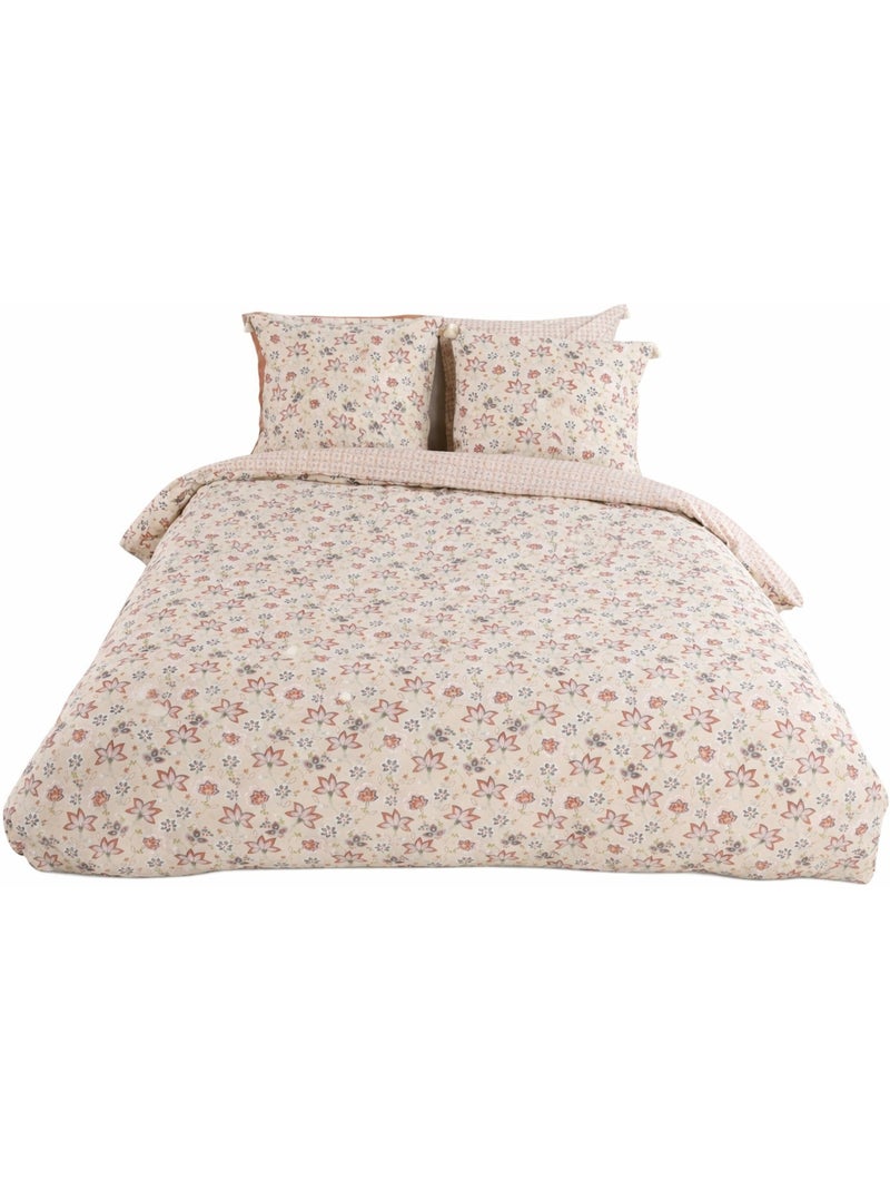 Completo letto campestre reversibile Beige - Kiabi