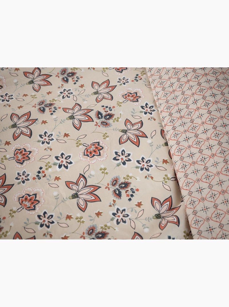 Completo letto campestre reversibile Beige - Kiabi