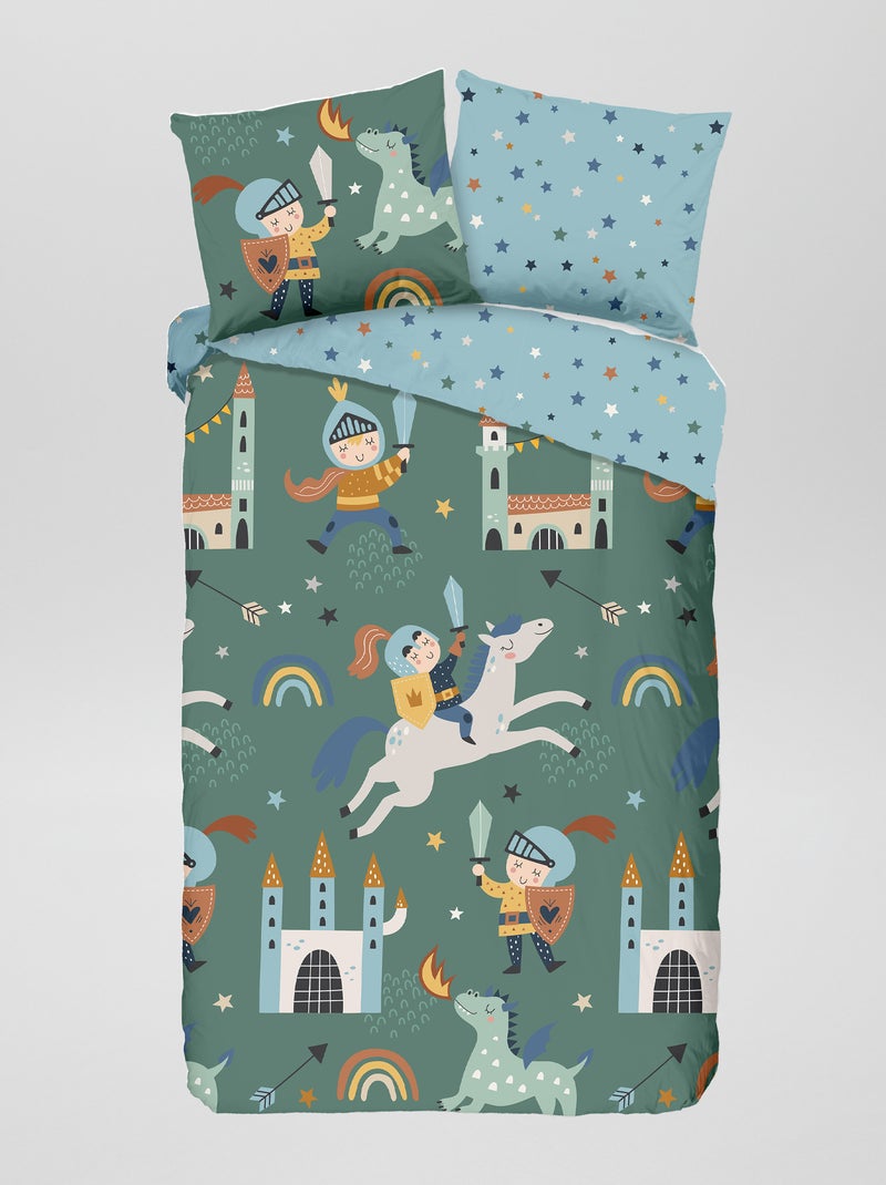 Completo letto 'cavaliere' - 1 piazza VERDE - Kiabi