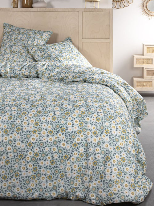 Completo letto con stampa a fiori - 2 piazze - Kiabi