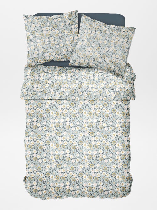 Completo letto con stampa a fiori - 2 piazze - Kiabi