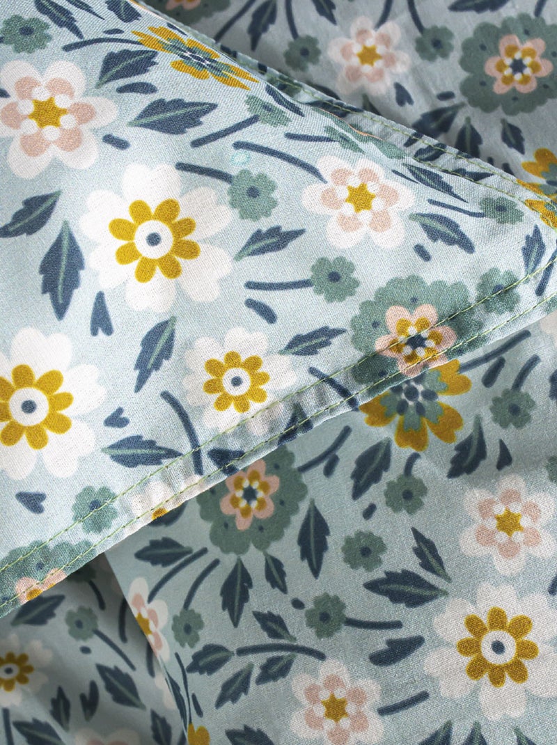 Completo letto con stampa a fiori - 2 piazze BIANCO - Kiabi